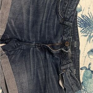 a.n.a Blue Jean Shorts with Distinct Weave and Zipper Fly